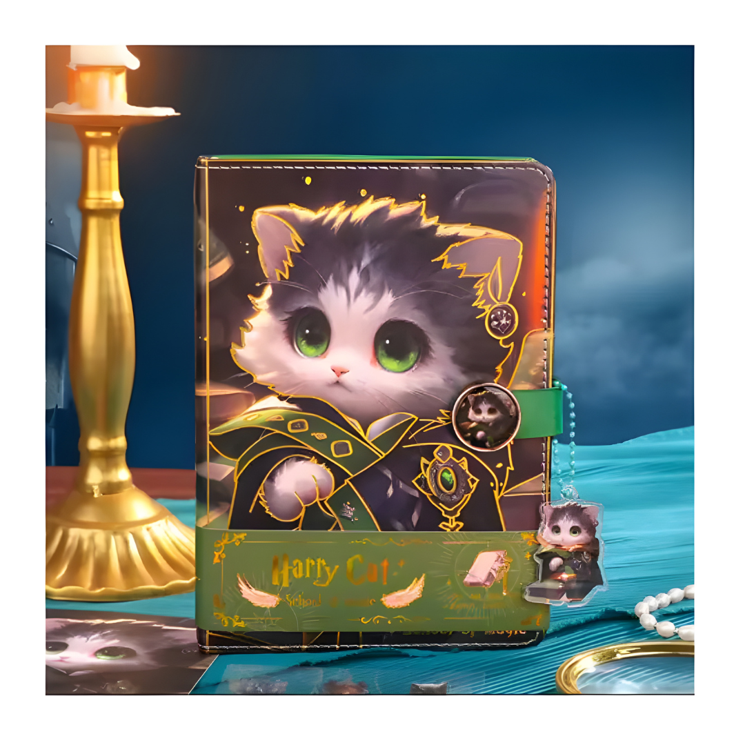 Libreta Harry Cat. Imantada Llavero Stickers Green