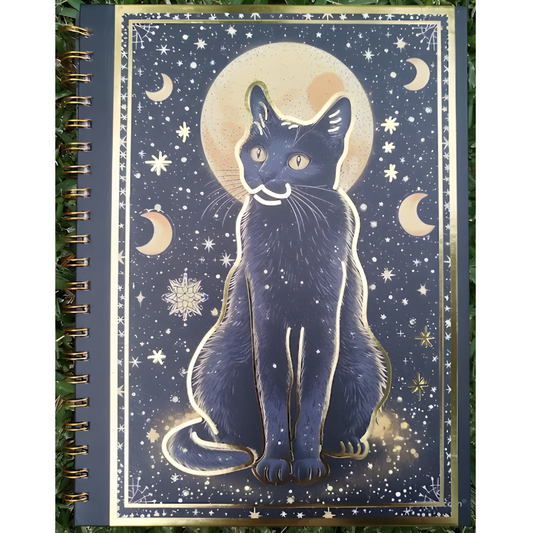Cuaderno Profesional Gatos en el Arte, Salem. Escolar Moda Raya