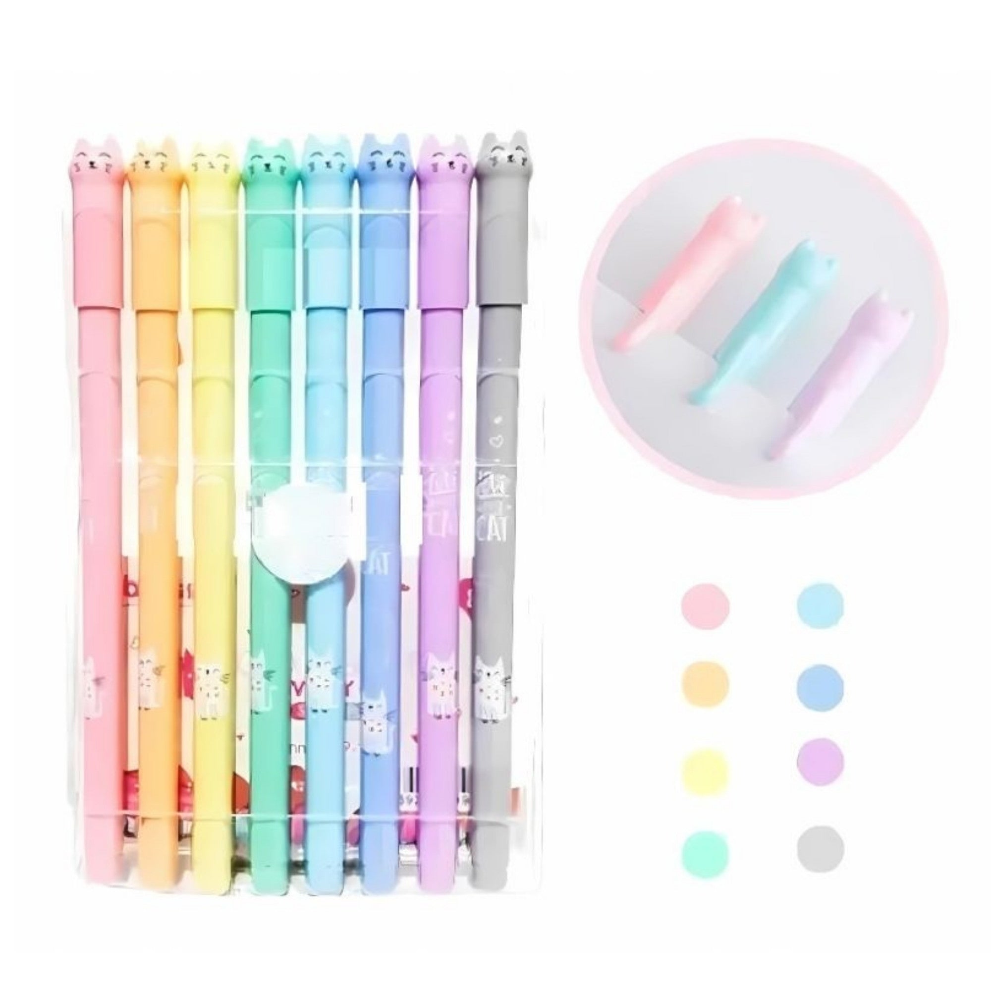 Plumas Gel Gato Kawaii: Escritura y Ternura