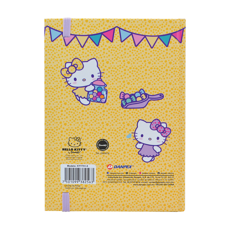 Libreta HELLO KITTY Let's Party Together! 160 páginas decoradas