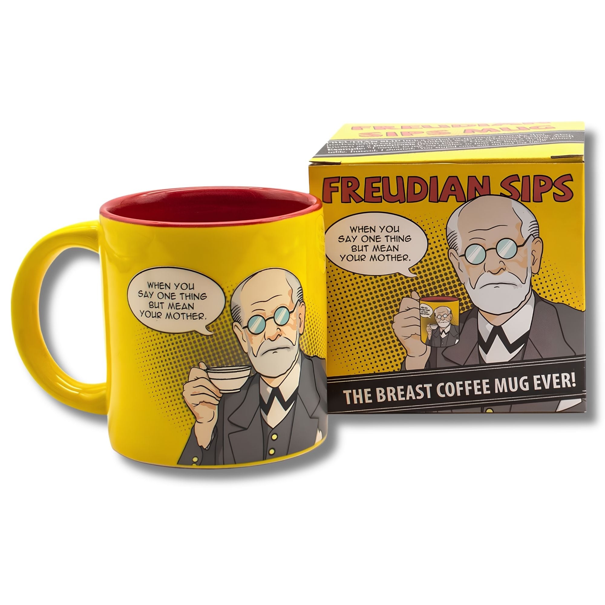 Taza Freudian Sips — Sigmund Freud en caja de regalo
