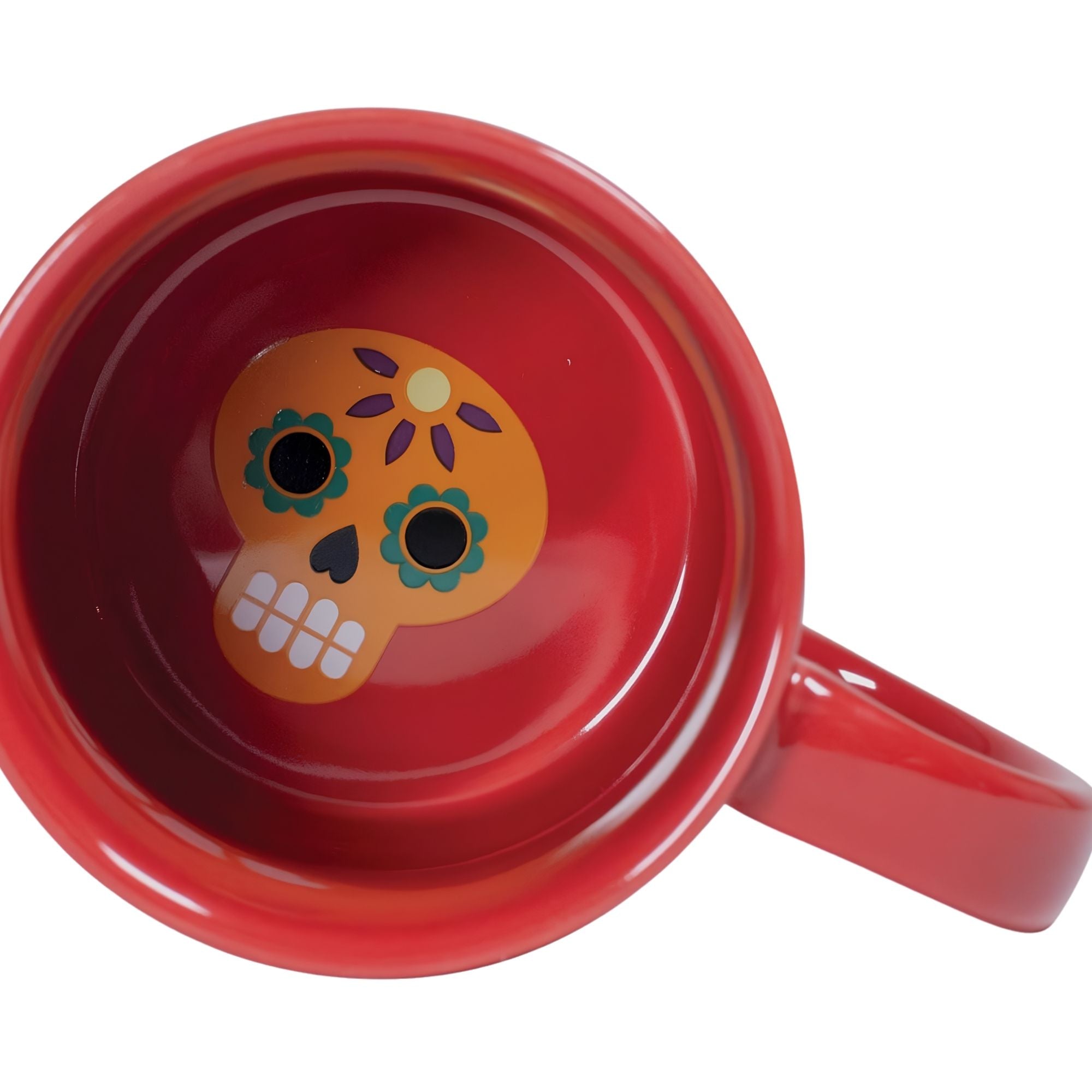 Taza Dia de Muertos — diseno que revela esqueletos