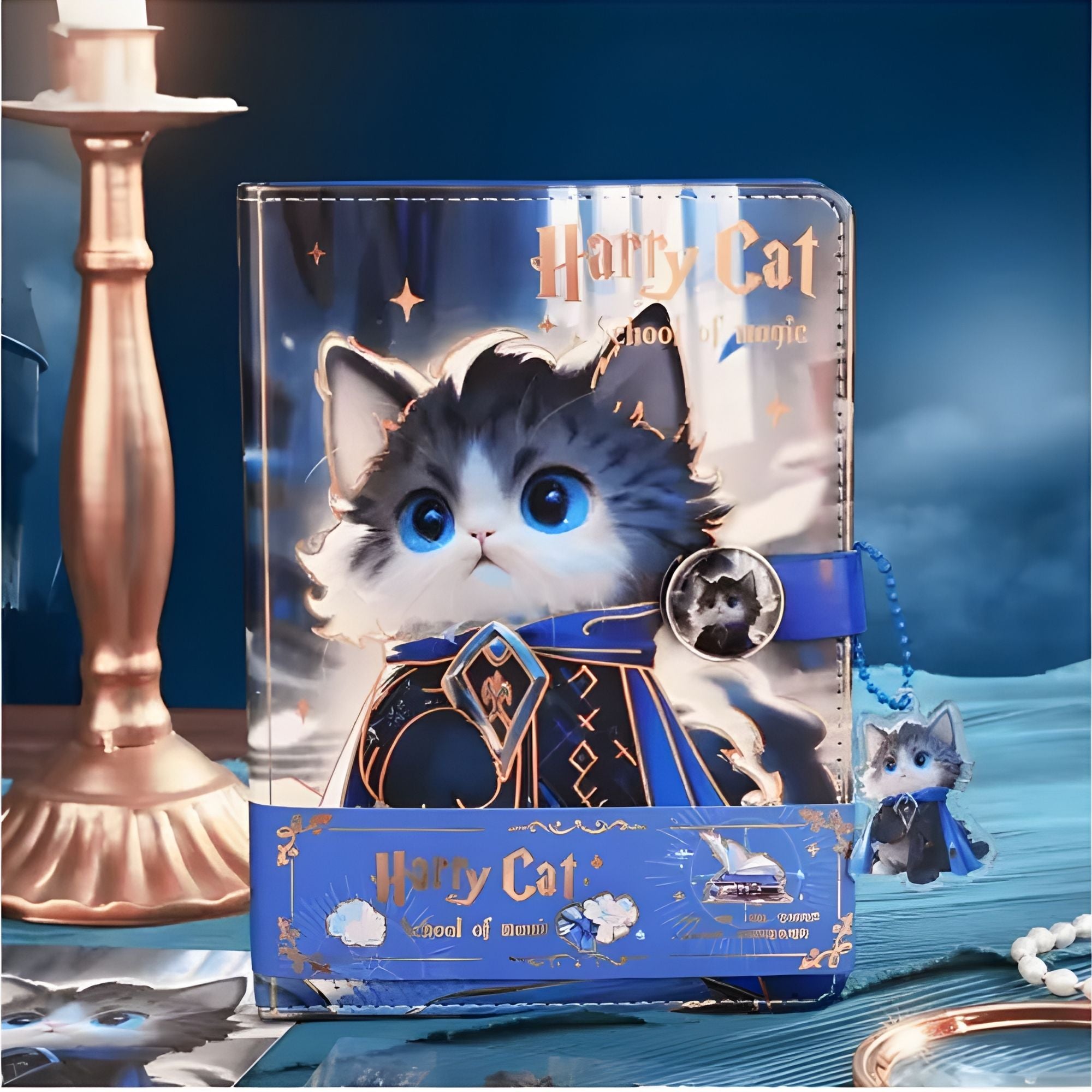 Libreta Harry Cat Blue: Sabiduría y Magia en Papel