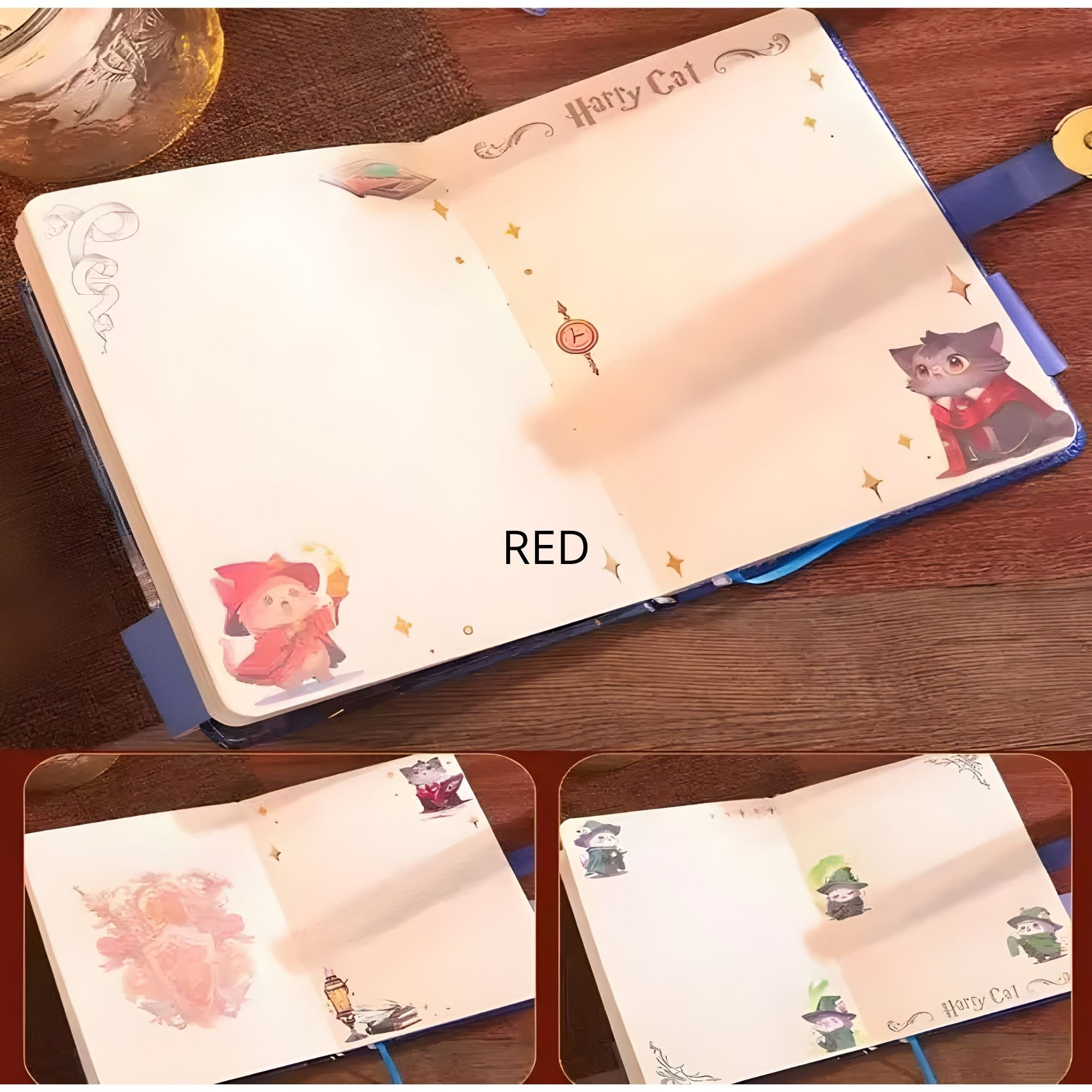 Libreta Harry Cat Red: Pasión por la Magia y el Detalle