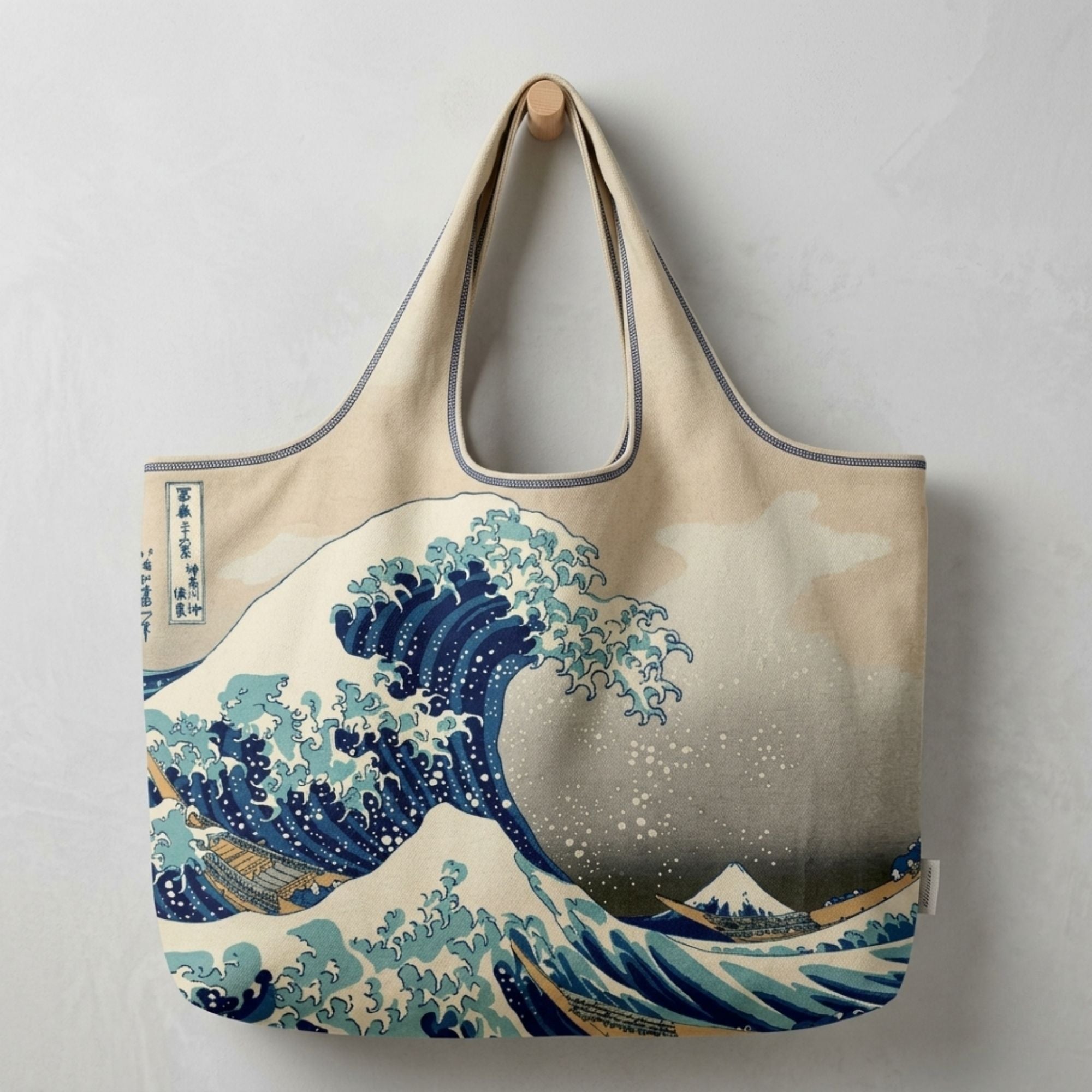 Tote Bag Artística: La Gran Ola de Kanagawa