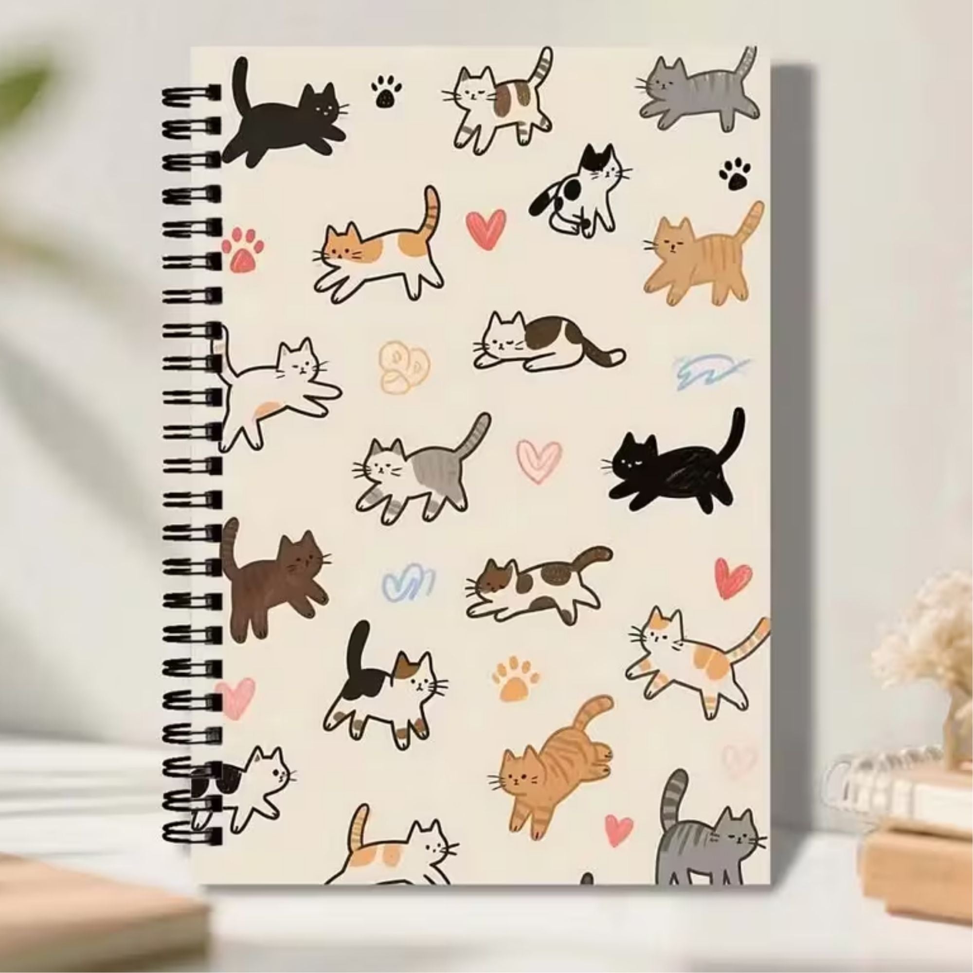 LIBRETA PREMIUM ESPIRAL GATITOS LINDOS — THE BLUE CAT