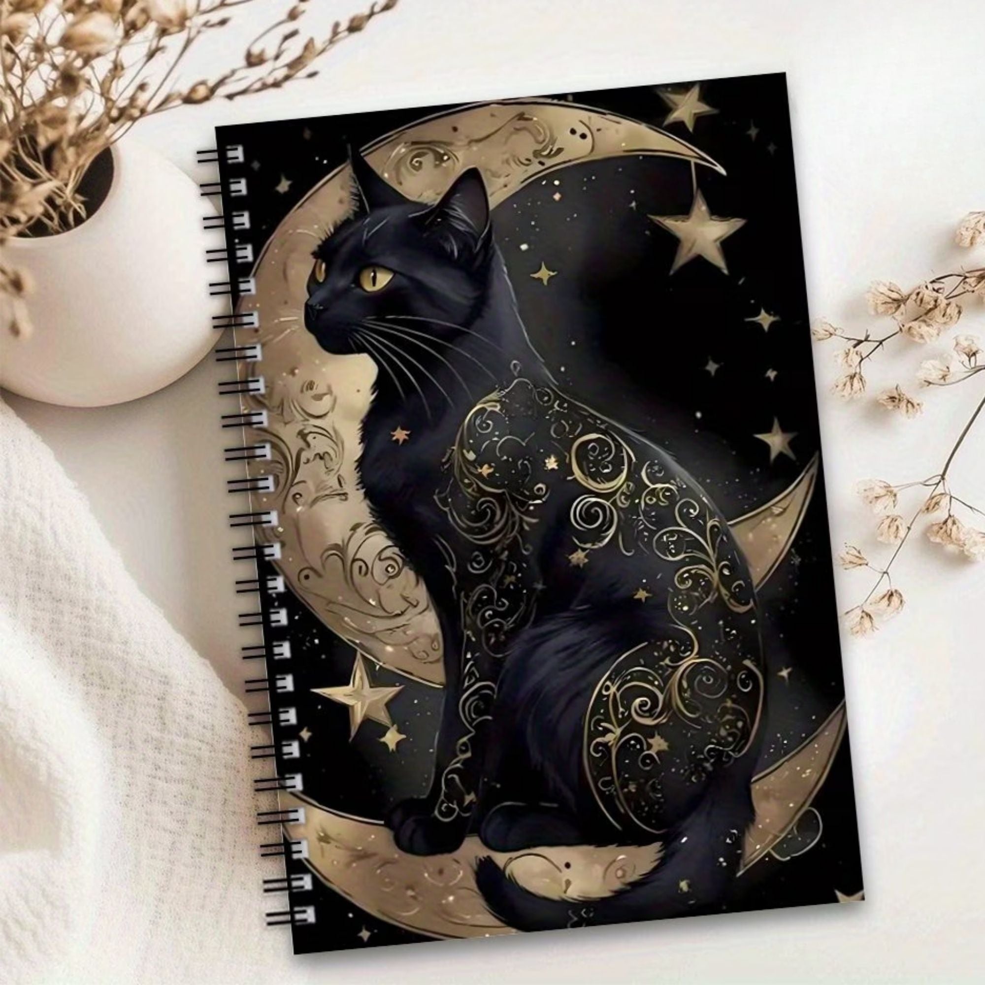 LIBRETA PREMIUM ESPIRAL EL GATO DE LA LUNA — THE BLUE CAT