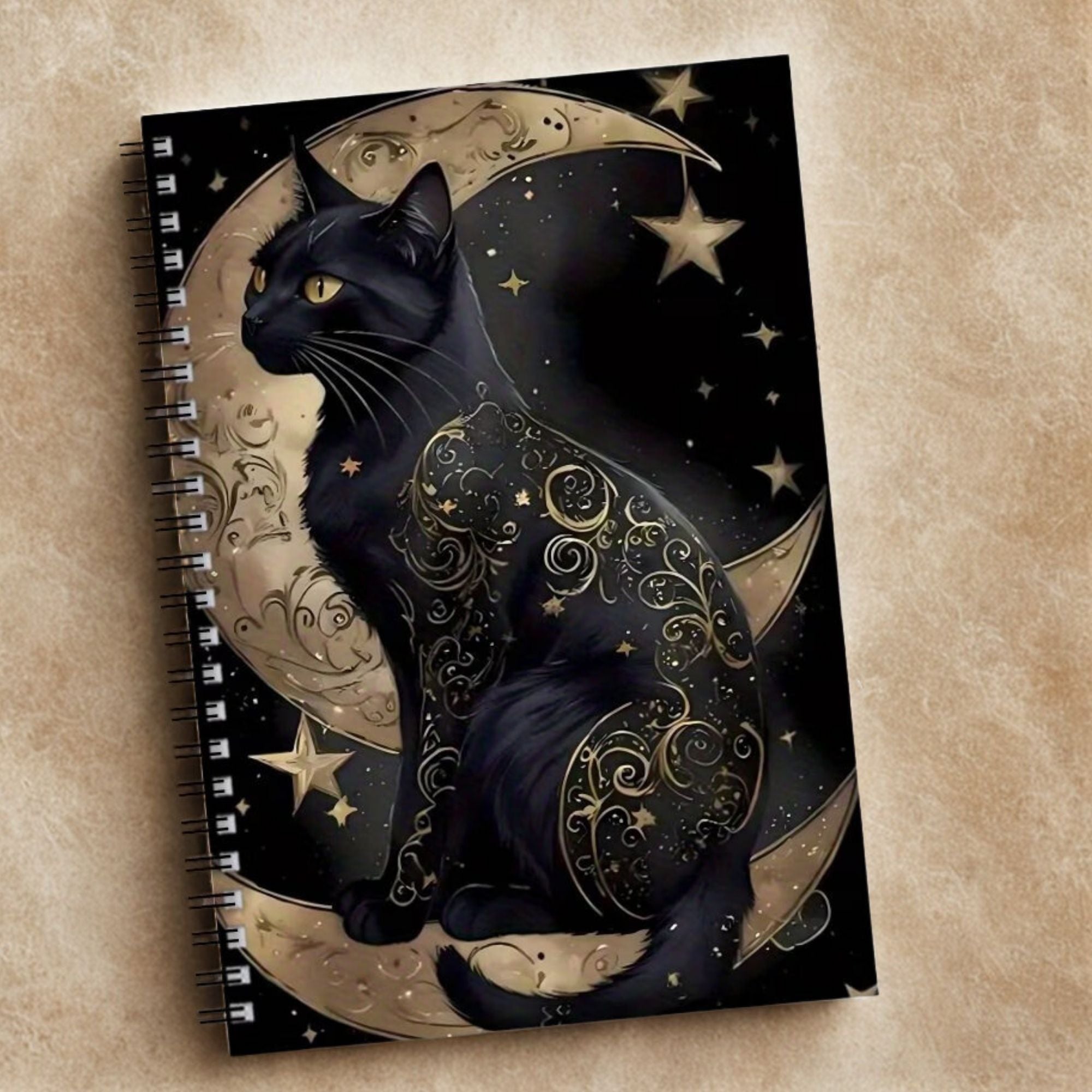 LIBRETA PREMIUM ESPIRAL EL GATO DE LA LUNA — THE BLUE CAT
