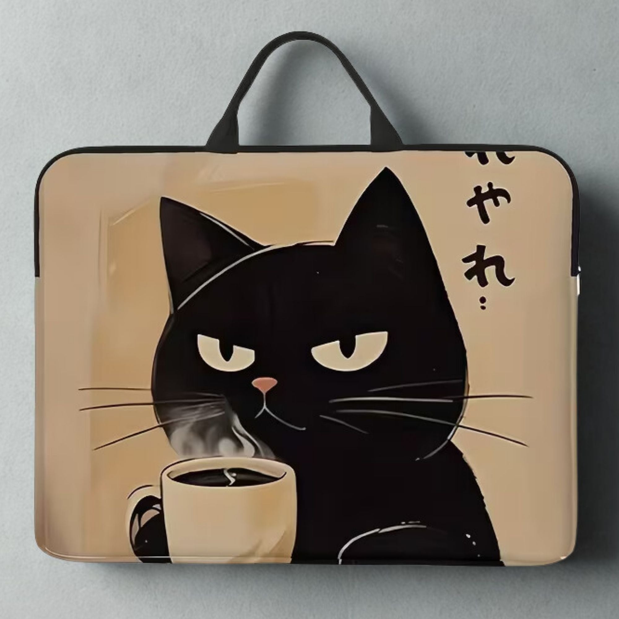 FUNDA LAPTOP COFFEE CAT — DISEÑO JAPONÉS | THE BLUE CAT