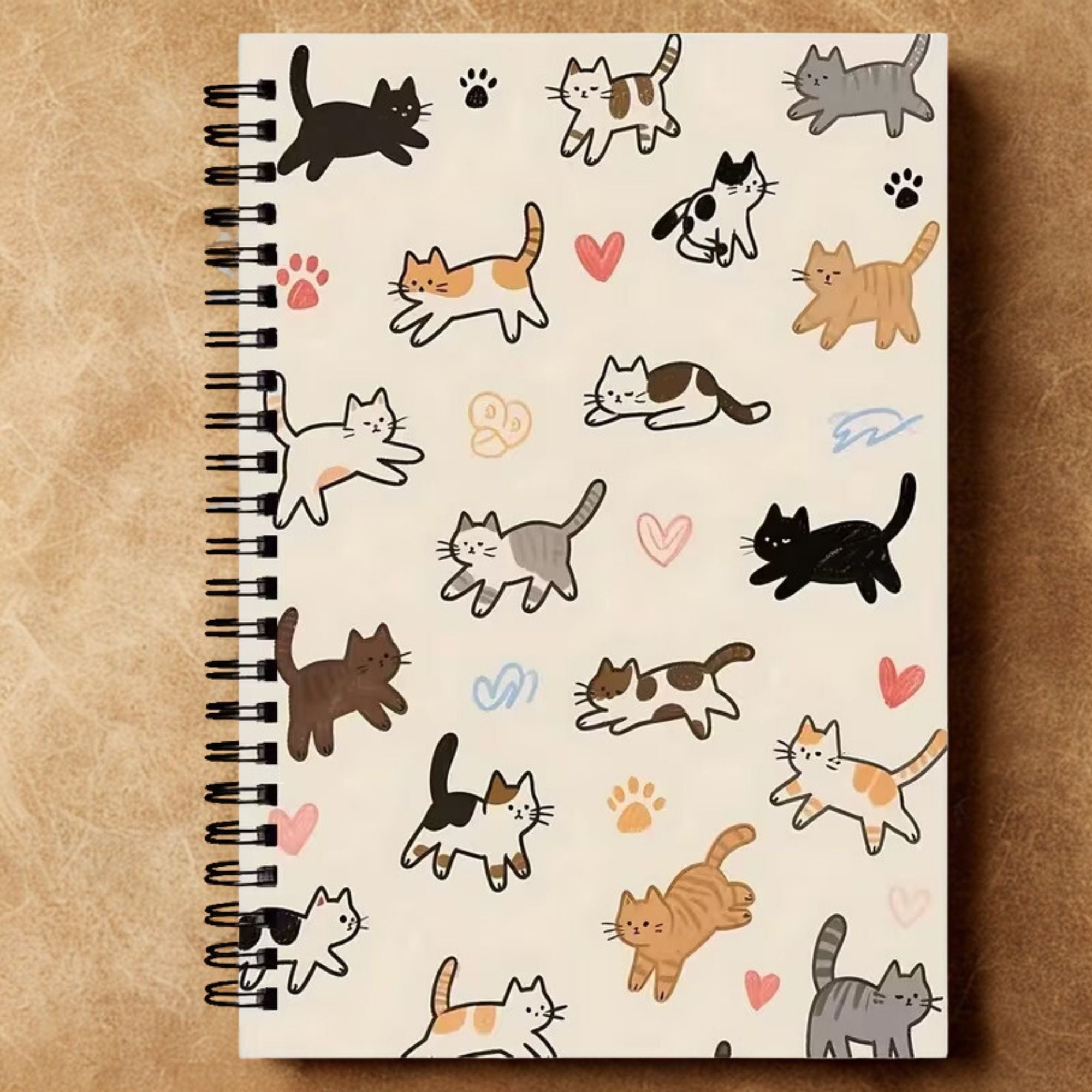 LIBRETA PREMIUM ESPIRAL GATITOS LINDOS — THE BLUE CAT