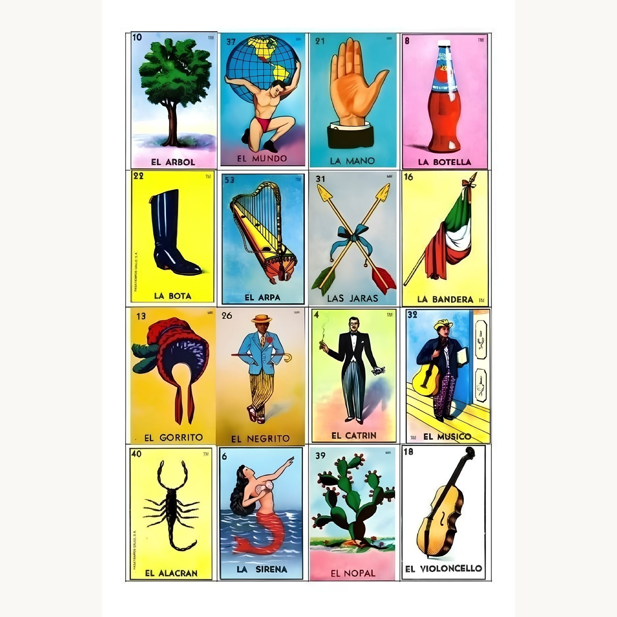 Bolso con Cremallera Loteria — ilustraciones iconicas