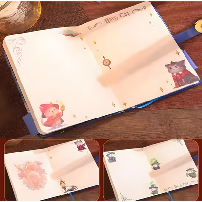 Libreta Harry Cat. Imantada Llavero Stickers Blue