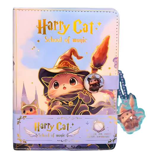 Libreta Harry Cat. Imantada Llavero Stickers Pink