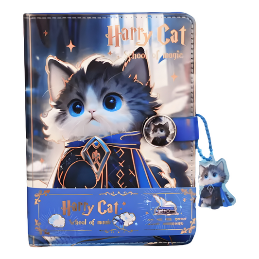 Libreta Harry Cat. Imantada Llavero Stickers Blue