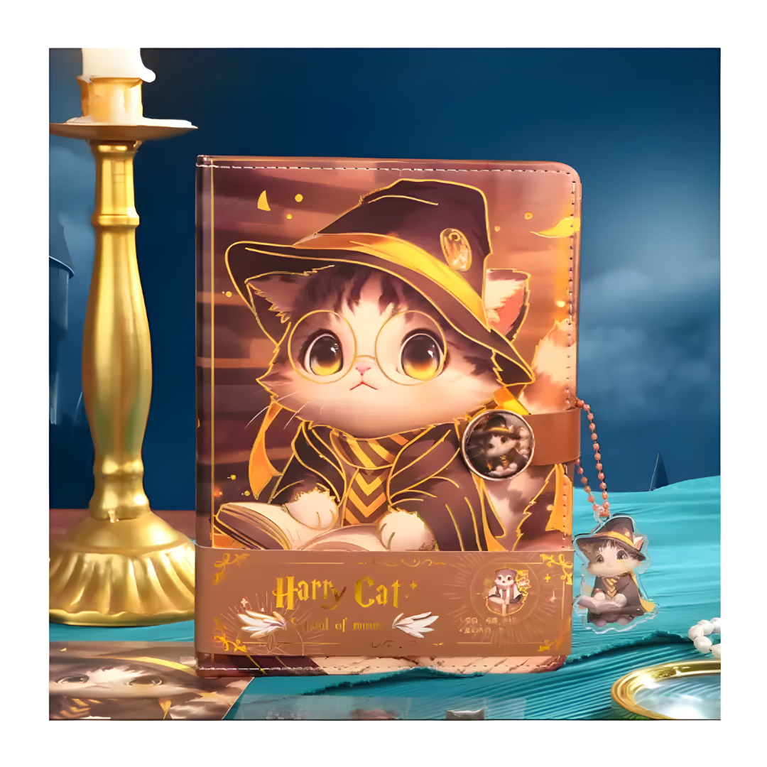 Libreta Harry Cat. Imantada Llavero Stickers Orange