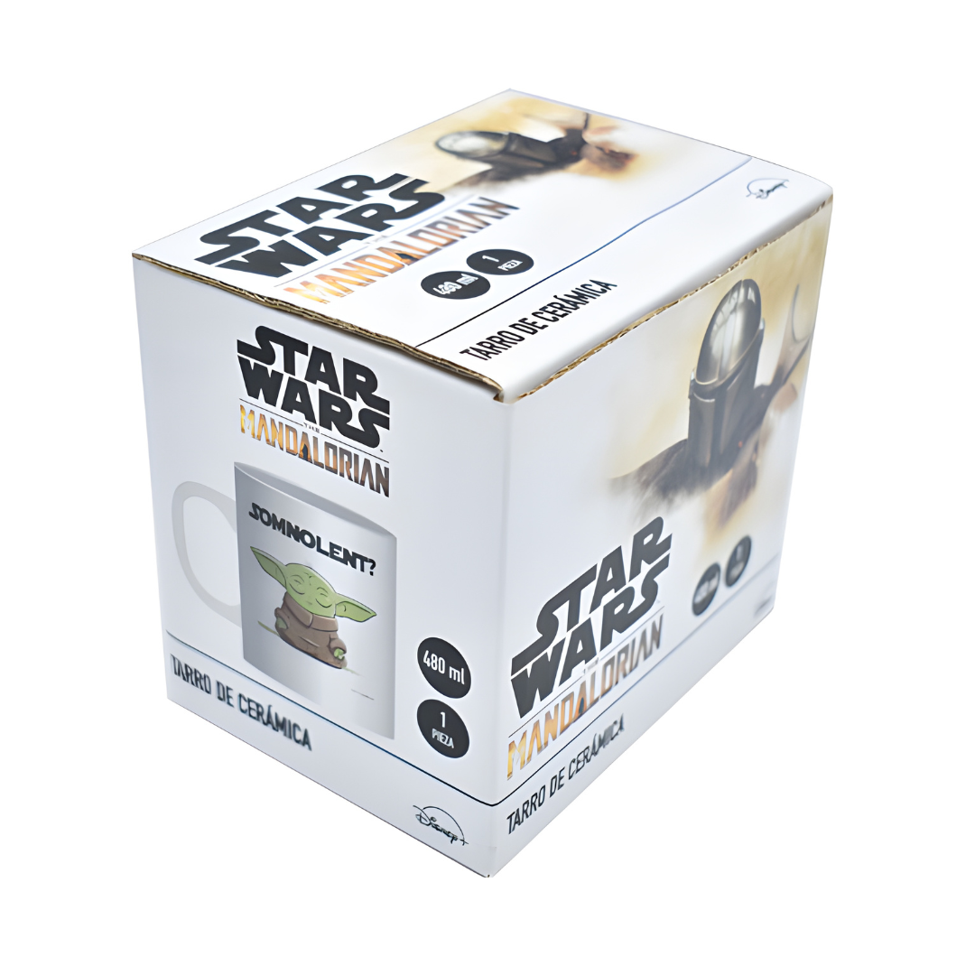 Taza Baby Yoda. Multicolor con empaque