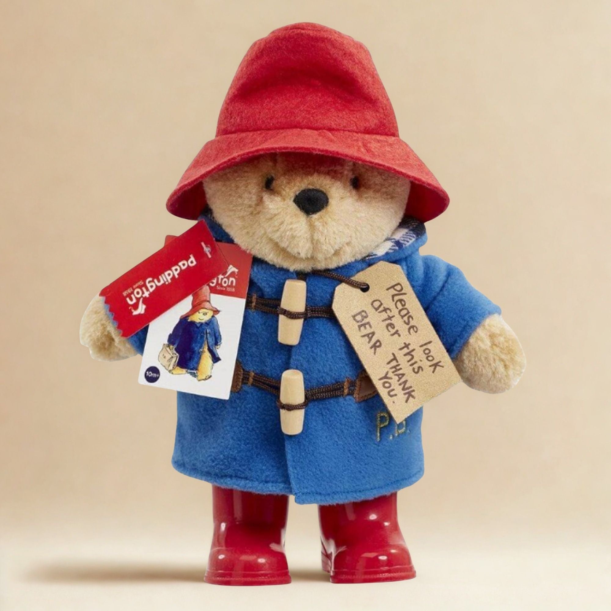 PADDINGTON BEAR PLUSH TOY WITH BOOTS — RAINBOW DESIGNS