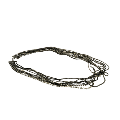 Collar Multicadenas con Cristales Siam