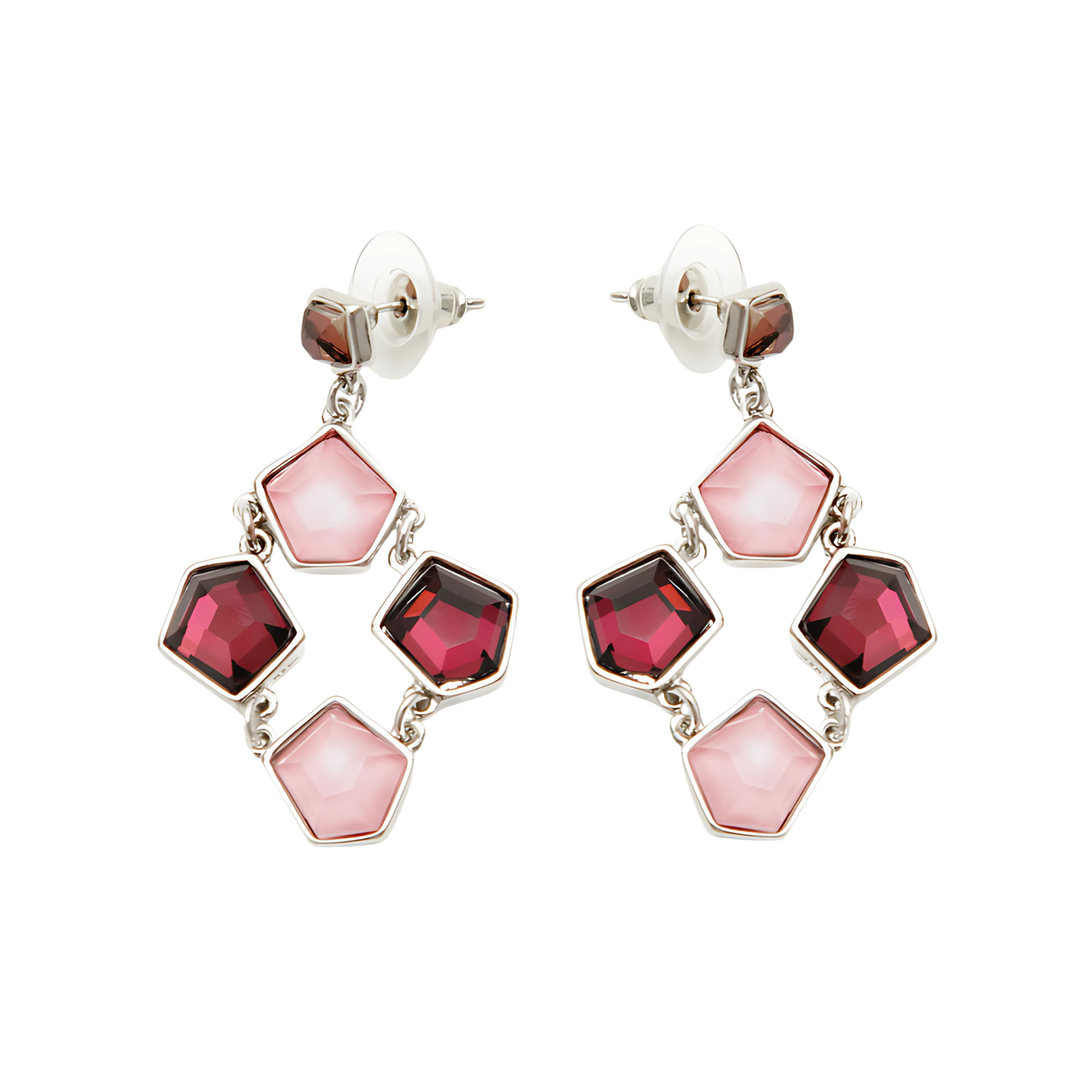 Angor - Aretes Dúo de Rubíes