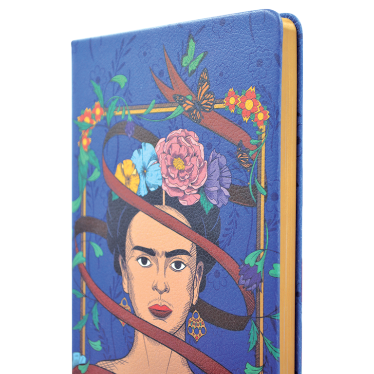 Libreta Premium FRIDA KAHLO AZUL. Tamaño 13x21cm con 192 páginas