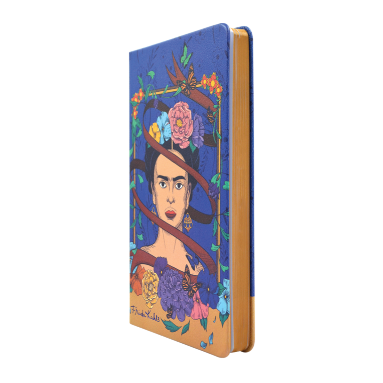 Libreta Premium FRIDA KAHLO AZUL. Tamaño 13x21cm con 192 páginas
