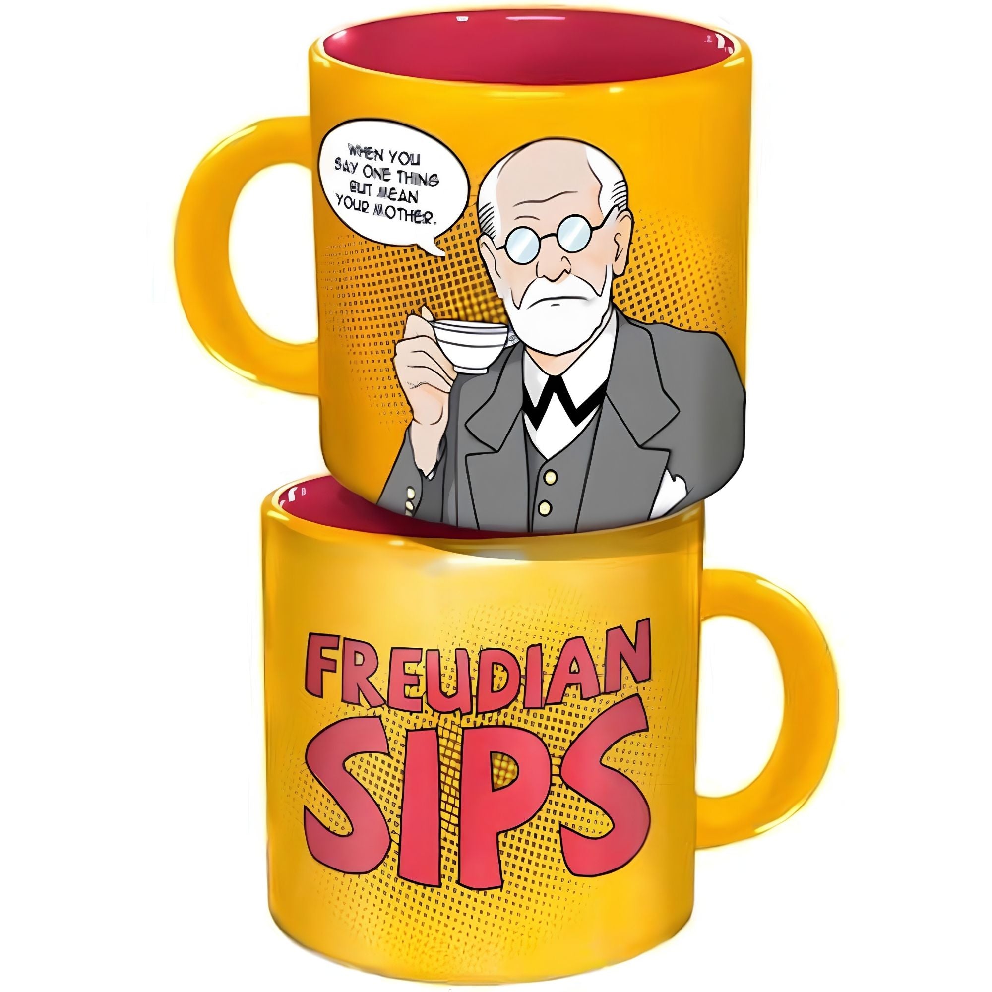 Taza Freudian Sips — Sigmund Freud en caja de regalo