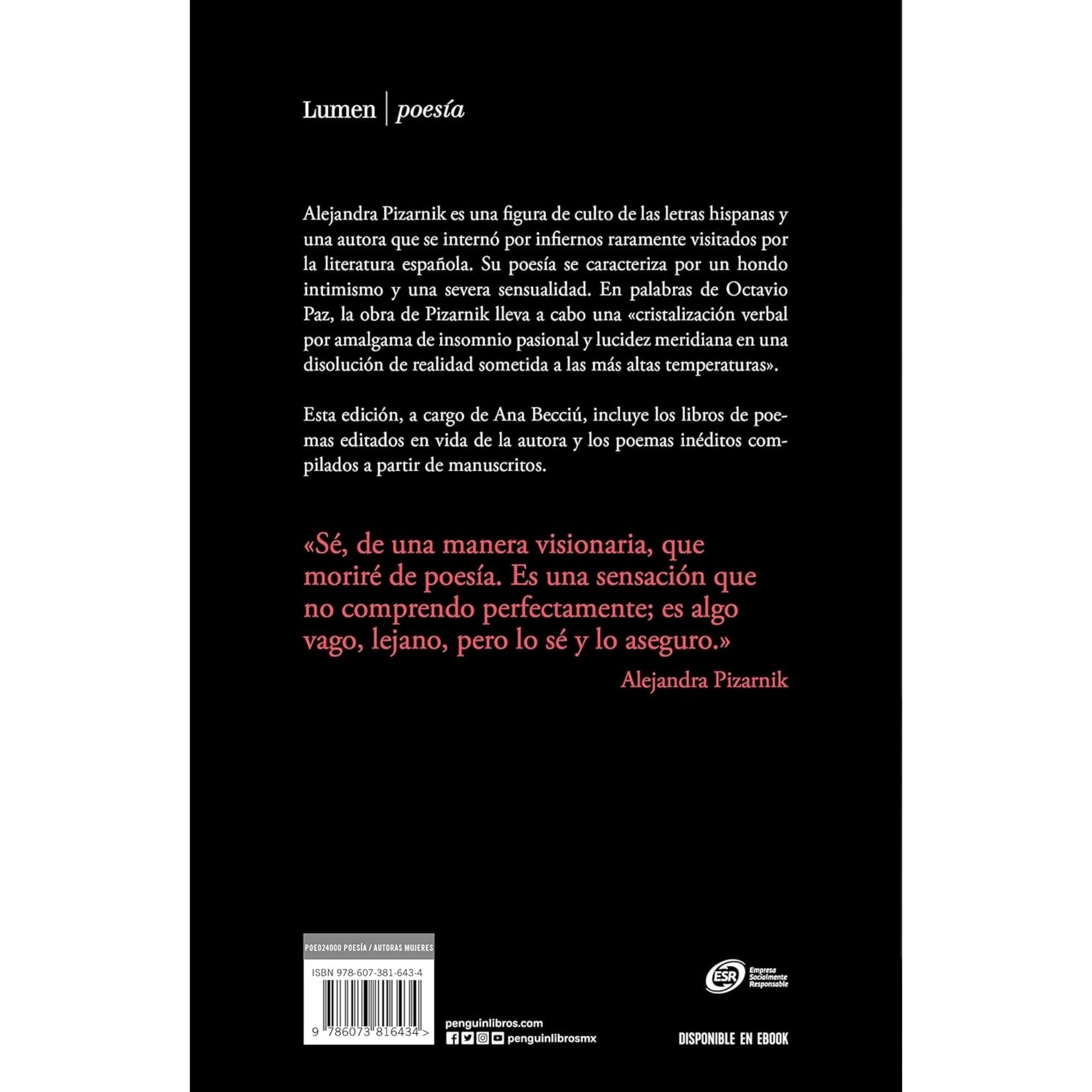 POESÍA COMPLETA — ALEJANDRA PIZARNIK