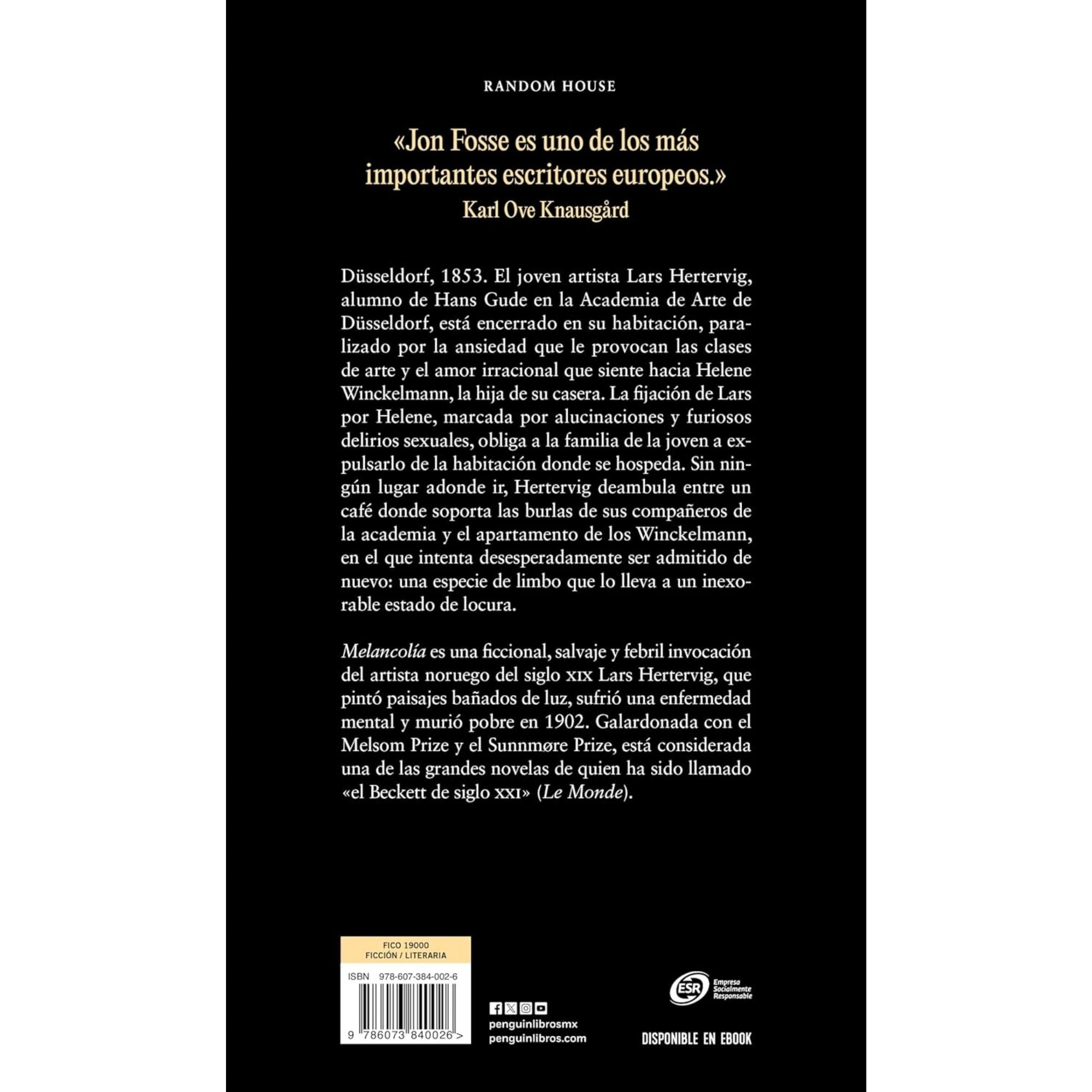 MELANCOLÍA — JON FOSSE | NOBEL 2023