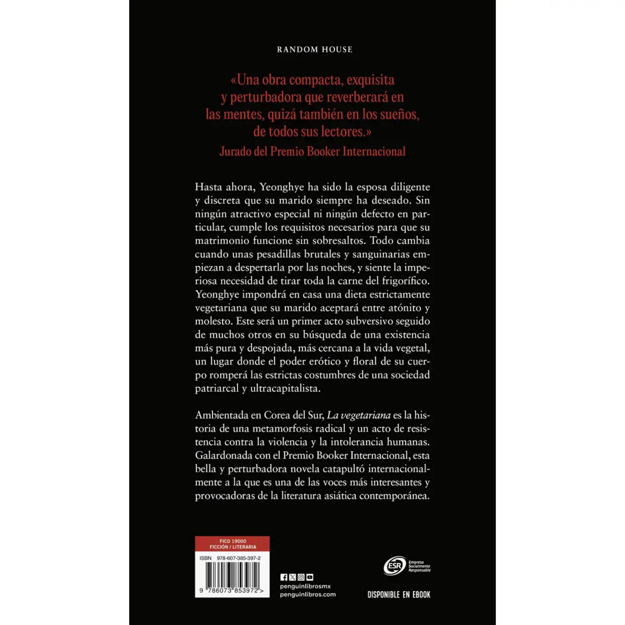 LA VEGETARIANA — HAN KANG | PREMIO NOBEL 2024