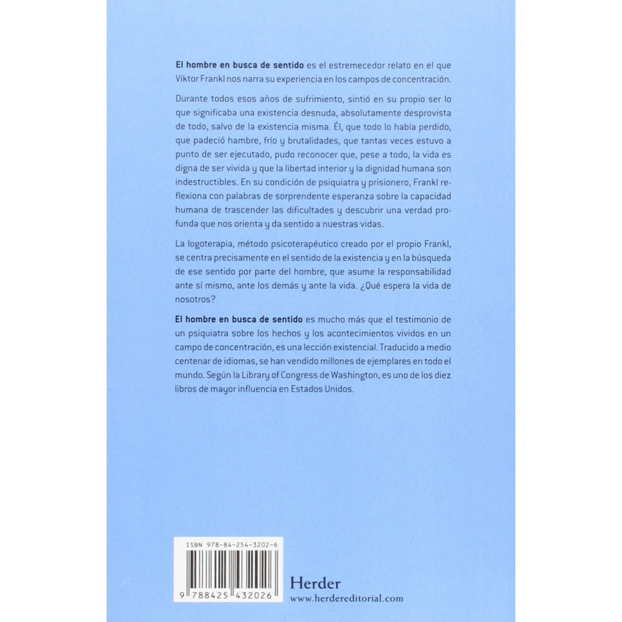 EL HOMBRE EN BUSCA DE SENTIDO — VIKTOR FRANKL