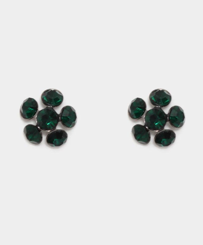 Cristales verde esmeralda en diseño floral. Colección Bali