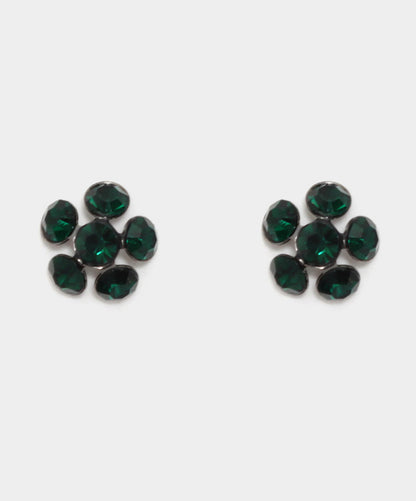 Cristales verde esmeralda en diseño floral. Colección Bali