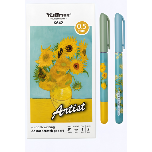 Set de 12 bolígrafos de gel Van Gogh (0.5 mm)