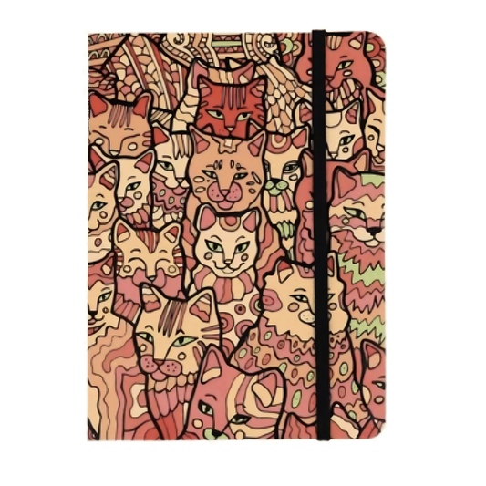 Libreta de Bolsillo Mosaico Gatos