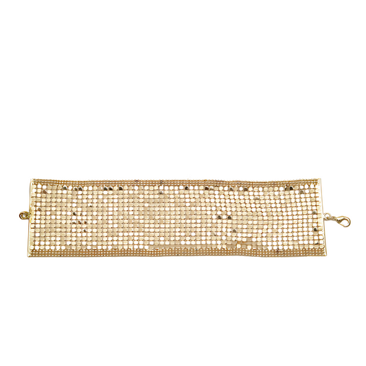 Pulsera Filigrana Ancha Dorada Korat