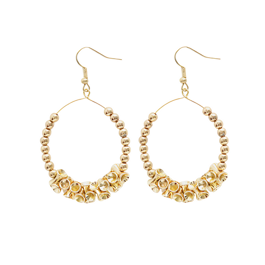 Aretes Korat Aros dorados con Esferas