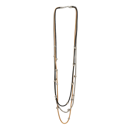 Collar Triple Korat con Cadenas Bicolor