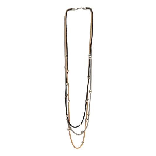 Collar Triple Korat con Cadenas Bicolor