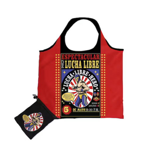 LUCHA LIBRE. Bolsa Plegable de Tela