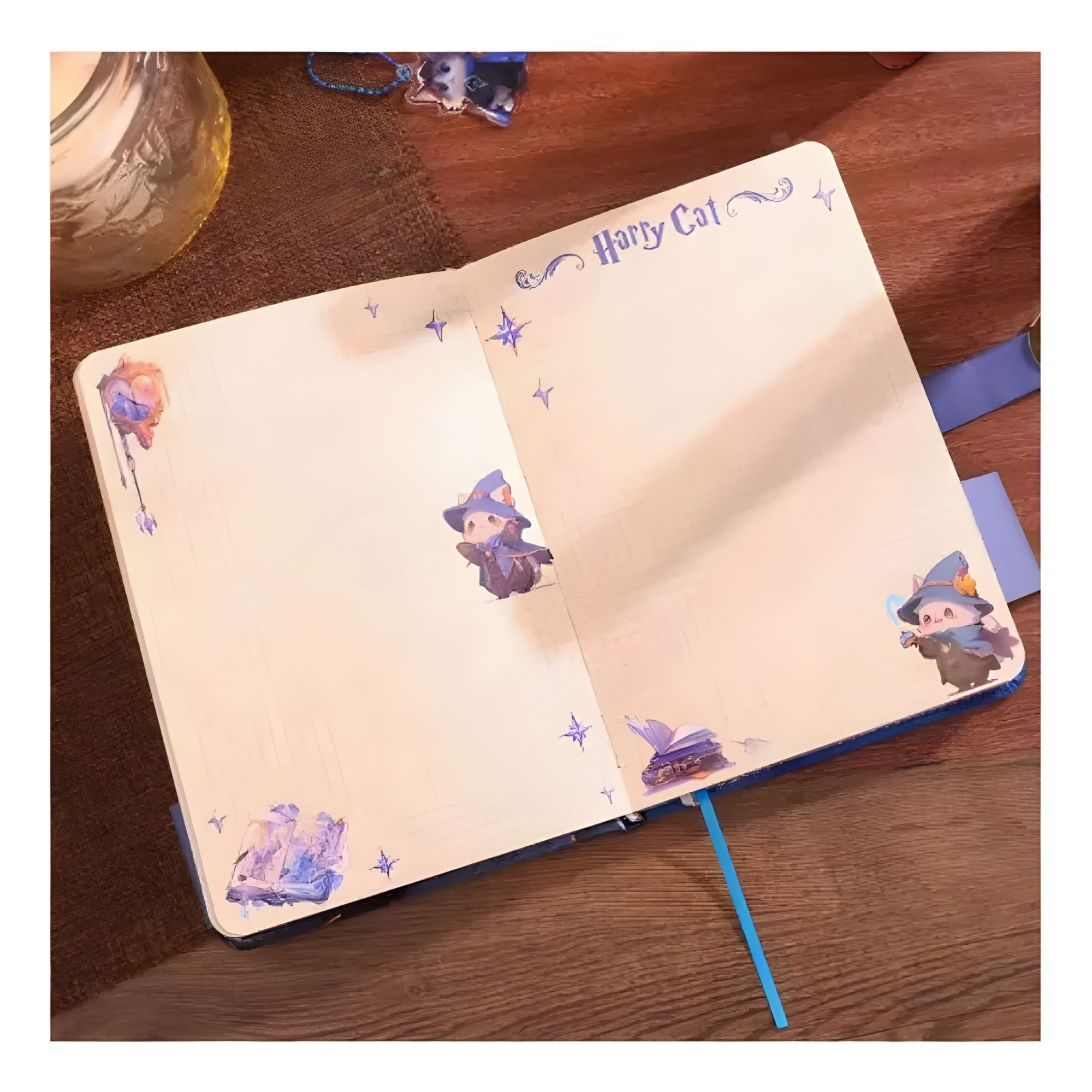 Libreta Harry Cat Blue: Sabiduría y Magia en Papel