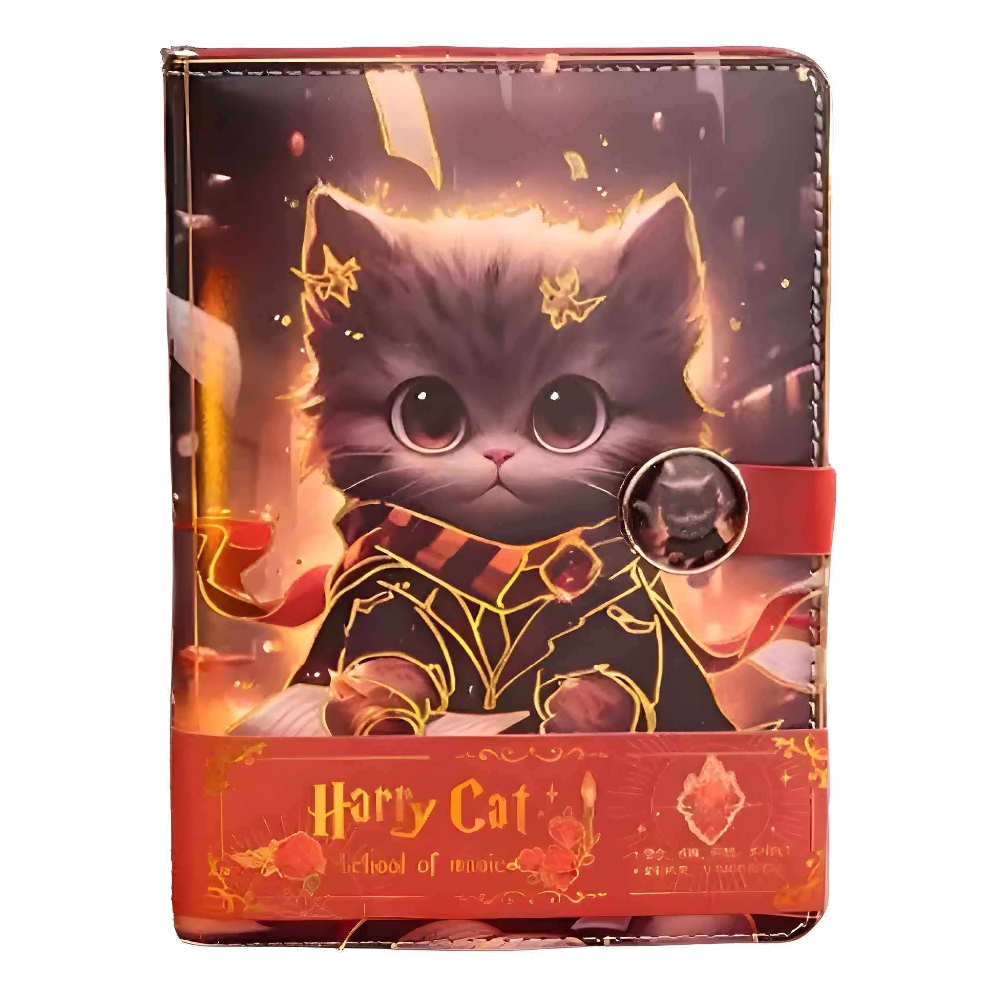 Libreta Harry Cat Red: Pasión por la Magia y el Detalle