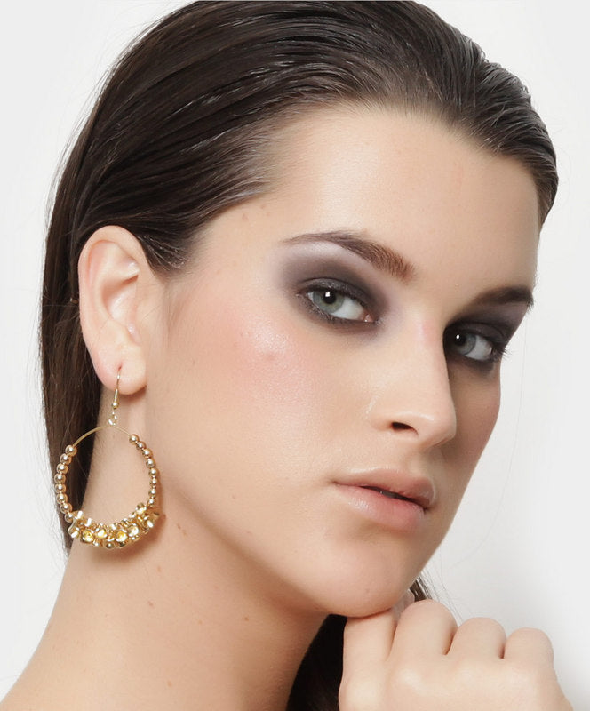Aretes Korat Aros dorados con Esferas