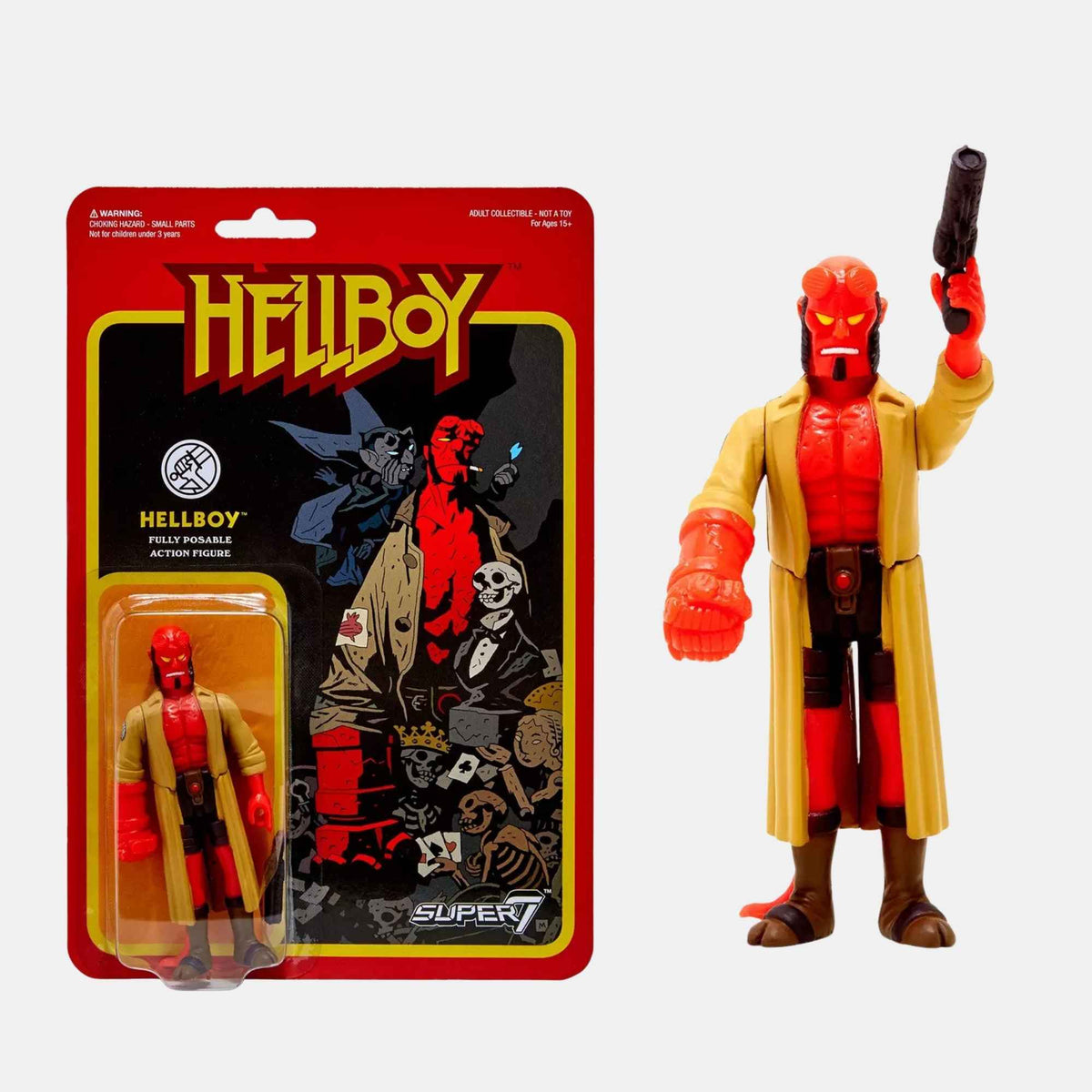 Super7 ReAction Hellboy — Figura de Acción 3.75 Pulgadas