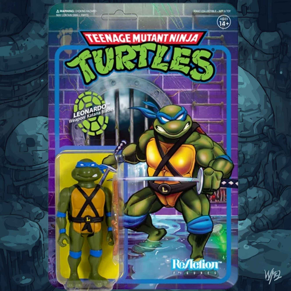 Super7 ReAction TMNT Leonardo — Figura de Acción