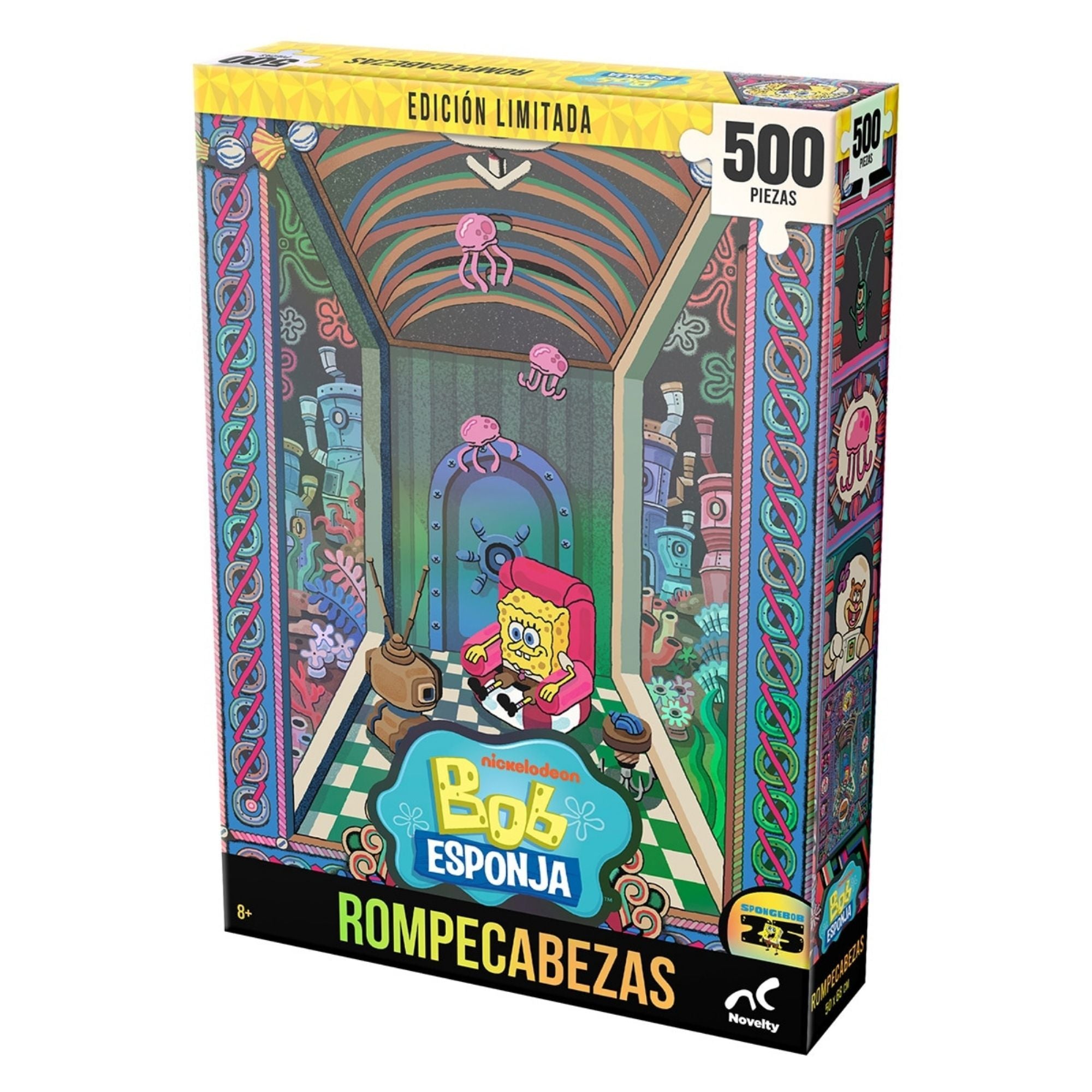 ROMPECABEZAS BOB ESPONJA 500 PIEZAS HOLOGRÁFICO — NOVELTY